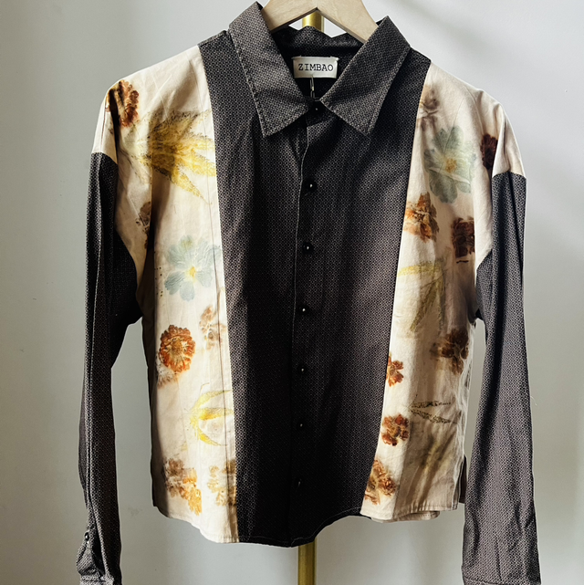 Collection Flower - Chemise Marron glacé