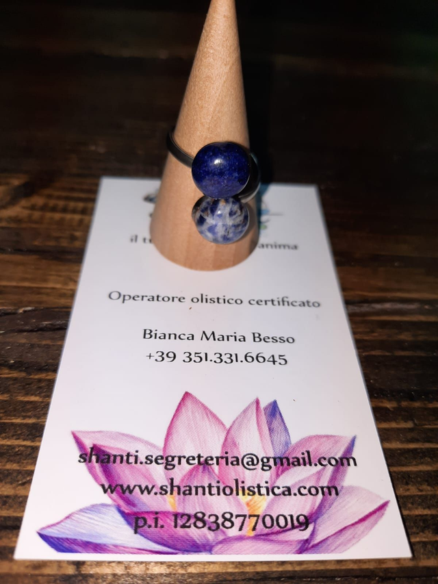 Anello donna lapislazzulo e sodalite