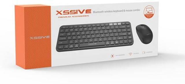 Clavier AZERTY bluetooth+souris sans fil