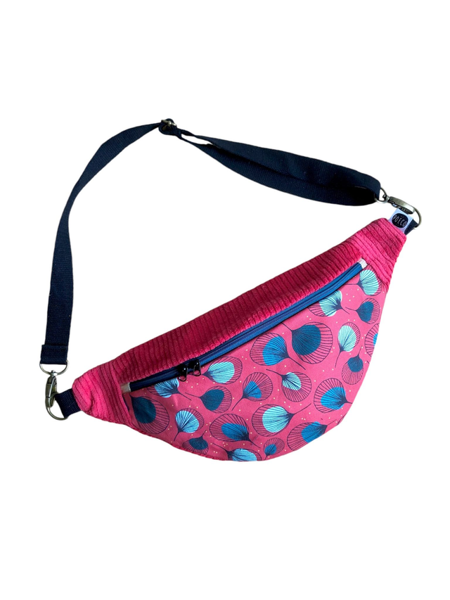 Sac Banane velours côtelé  - PLUMES - rouge