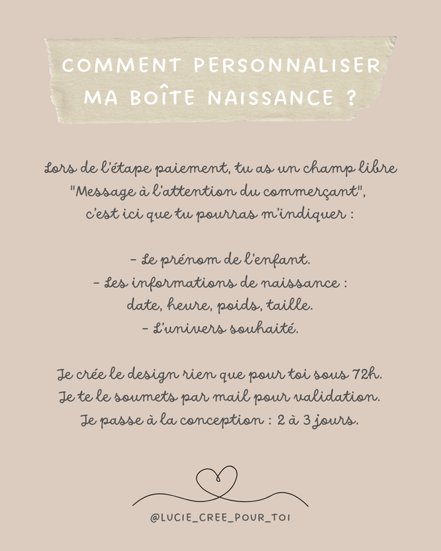 Boîte souvenirs de naissance