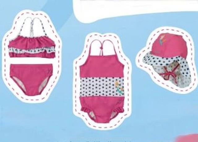 Bikini and hat swimming set mermaid UV50