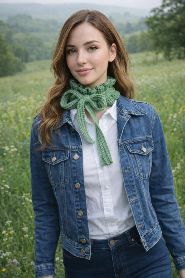 7.Nœud de douceur, col au crochet