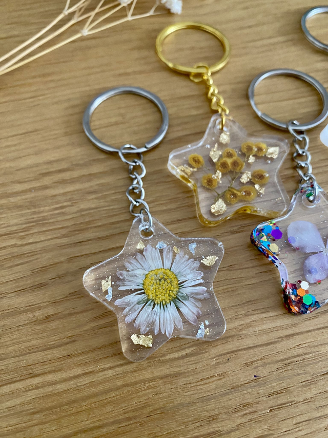 Porte clé étoile - pâquerette