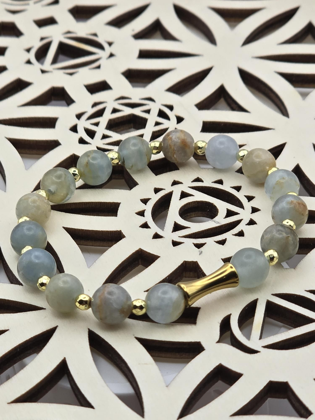 Bracelet Calcite bleue sur gangue 0,8 cm