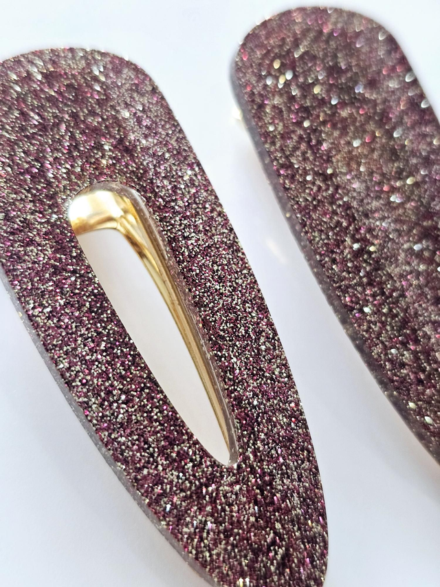 DUO BARRETTES prune & or