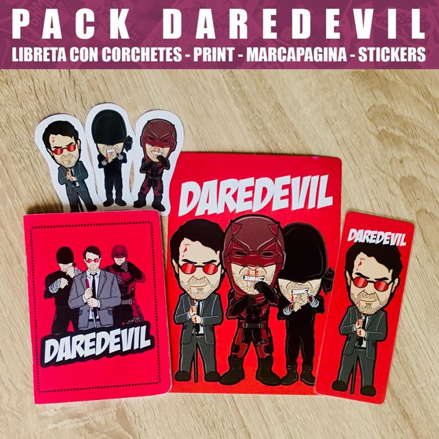 Pack Libreta c/ corchetes Daredevil
