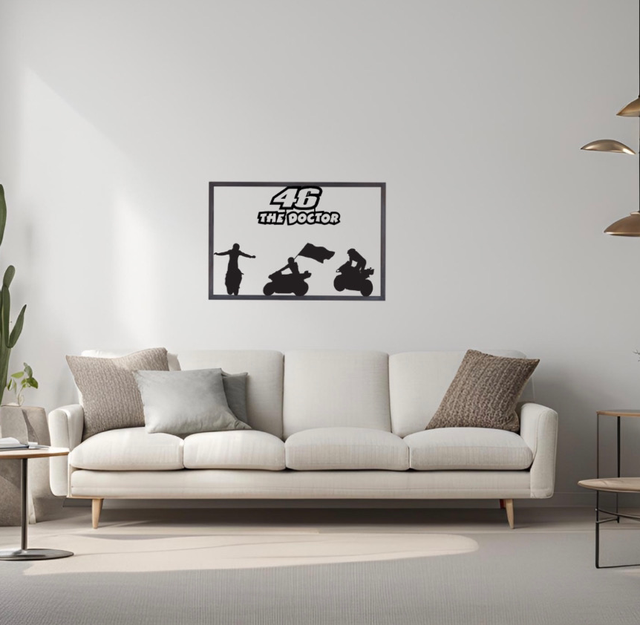 Cadre moto VR46 (58x39cm)