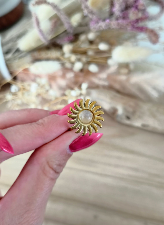 Bague Soleil Quartz rose