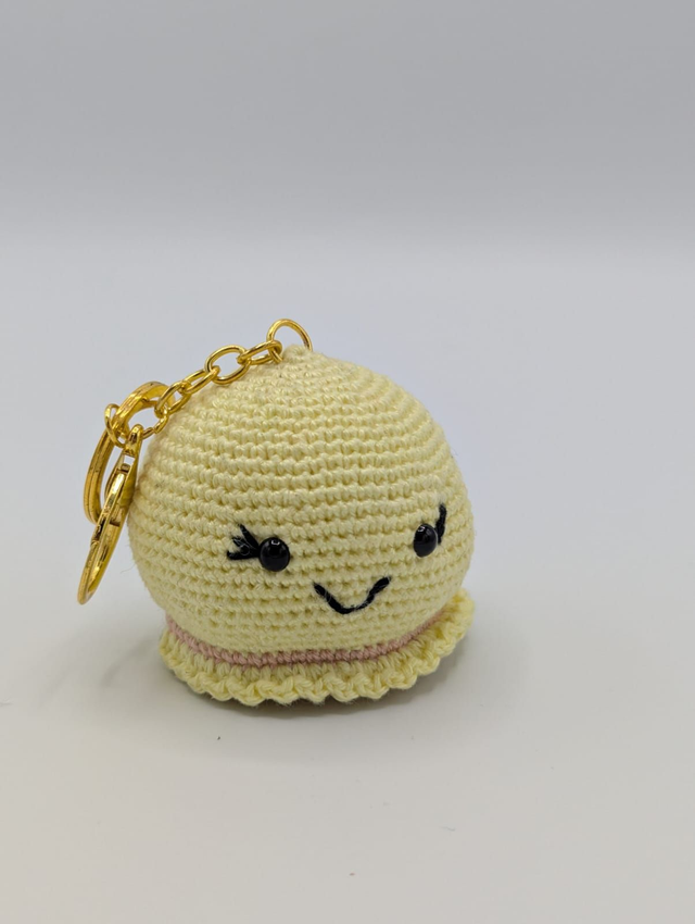 Porte-clés pieuvre au crochet en coton – Fait main