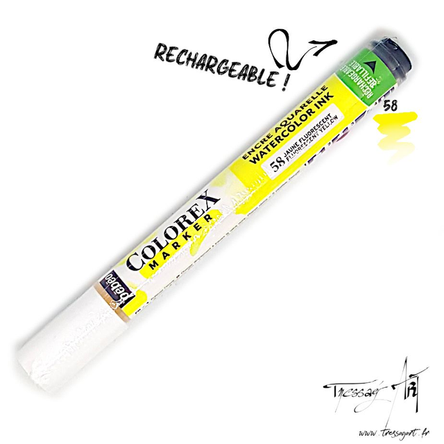 PEBEO - MARQUEUR AQUARELLE COLOREX - JAUNE FLUORESCENT - PB010058