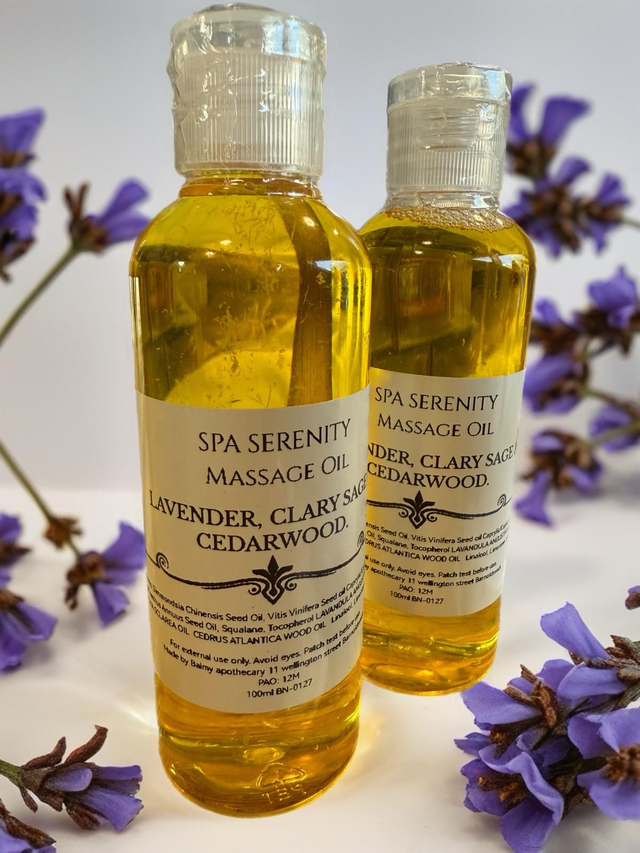Massage Oil - Spa Serenity (Lavender, Clary Sage &amp; Cedarwood)