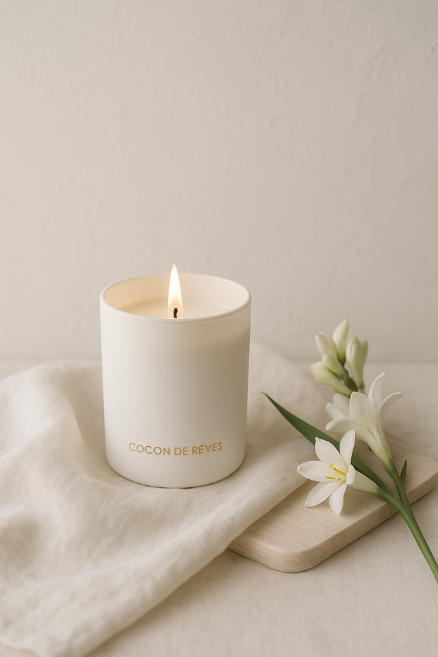 Bougie parfumée Détente Cosy ( Tubéreuse) 