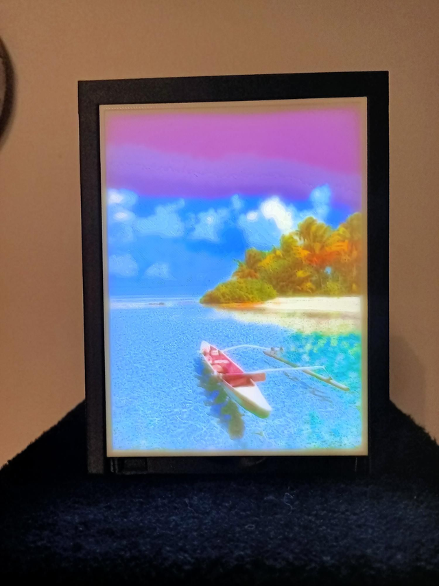 Lampe Lithophanie Douceur de Polynésie