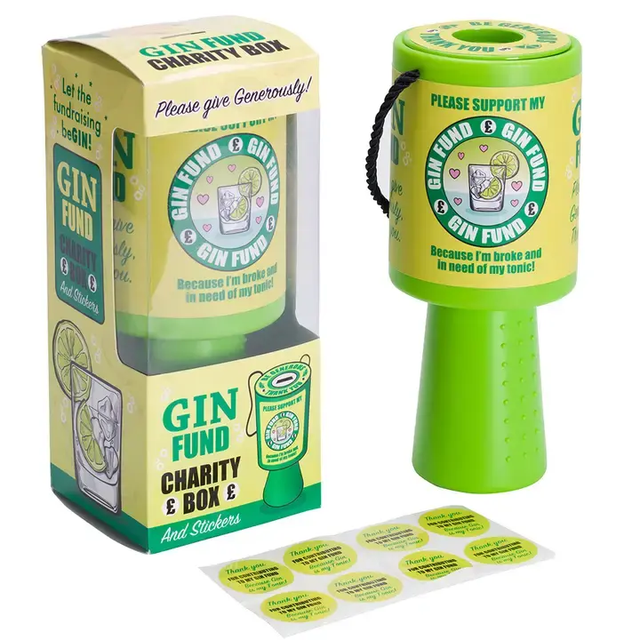 Gin fund charity box
