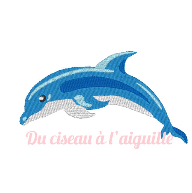 fichier broderie "Dauphin" en cadre 10x10