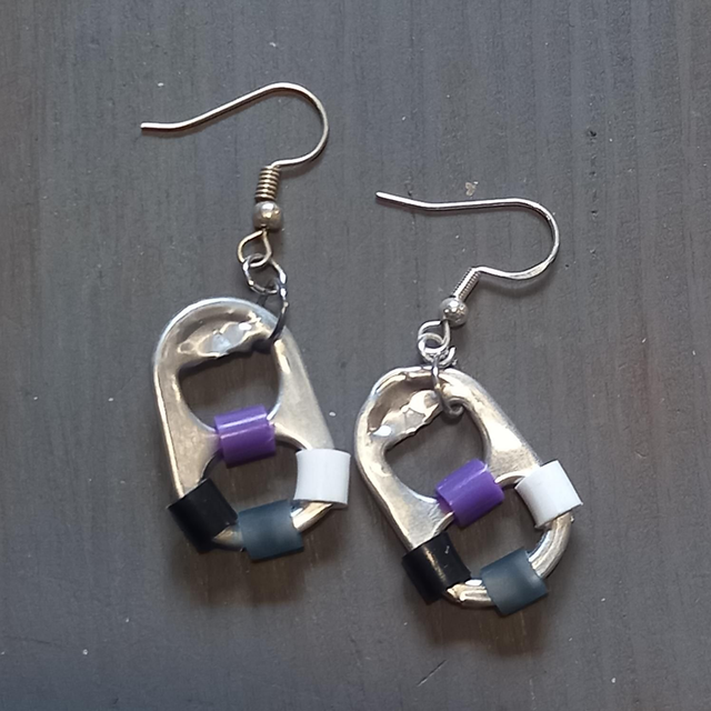 Asexual Can Tab Earrings