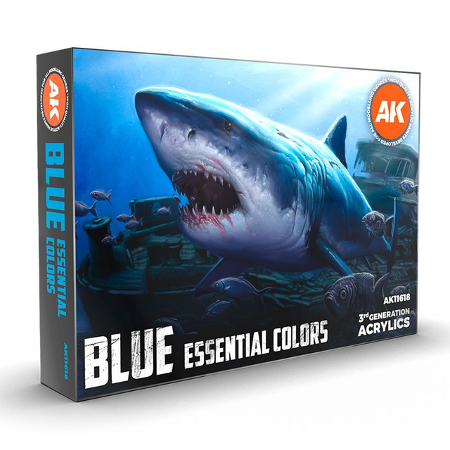 AK 3rd Gen Paintset: BLUE ESSENTIAL COLORS SET