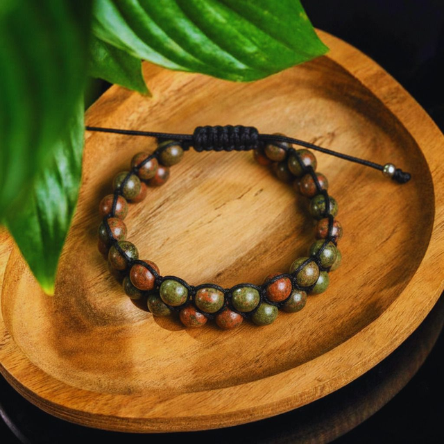 Bracelet en unakite