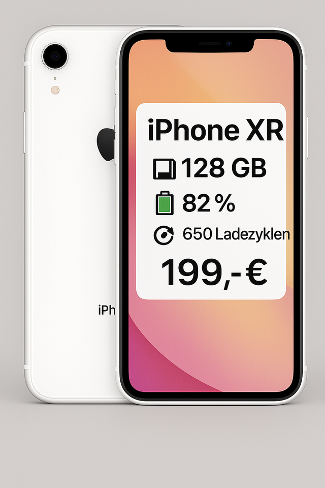📱 Apple iPhone XR 128 GB – Gehäuse ersetzt (Weiß)