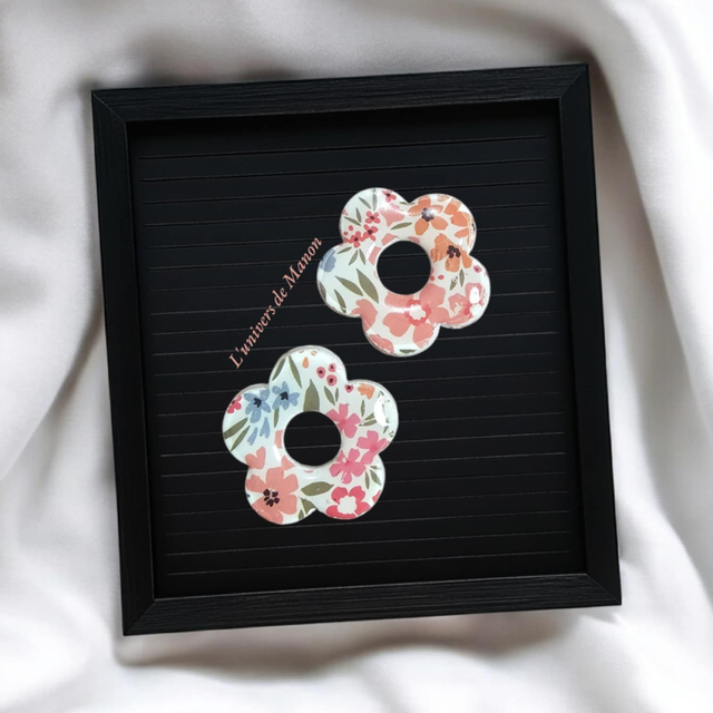 2 Pampilles fleurs (créoles interchangeables) 