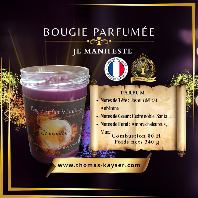 Bougie parfumée – Je Manifeste 340Gr