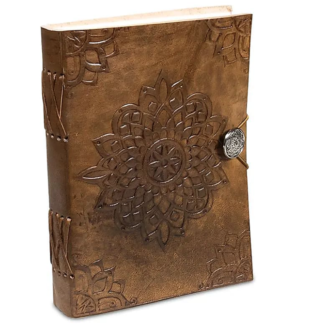 Carnet de note Mandala - avec couverture en cuir