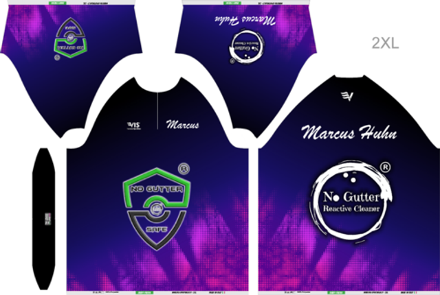 No Gutter Open Shirt - BODY FRESH(auch mit Namen) Purple Design