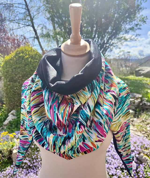 Chèche noir multi 