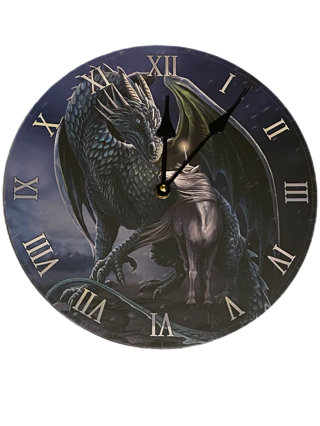 Anne Stokes &quot; Protector of  Magick &quot; Clock 30cm x 30 cm (Approx)
