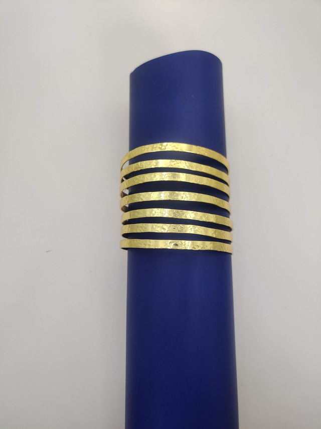 Statement Jewellery/Bracelets- Cuff Bracelet Adjustable Golden Polished