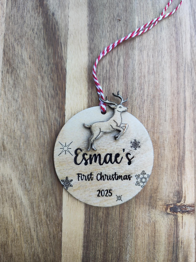 Reindeer 3D baubles 