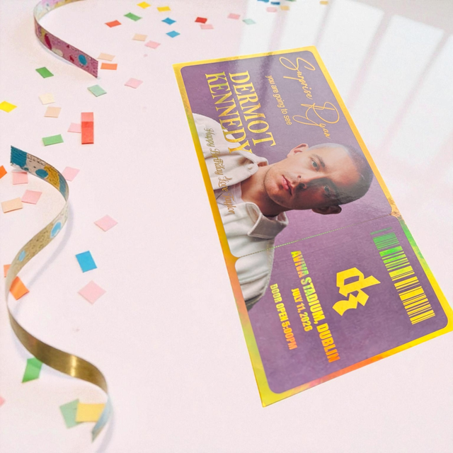 Dermot Kennedy Concert gift ticket / card