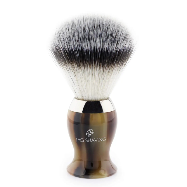 Shaving Brush - Synthetic Silver Tip with Resin Handle by Jag Shaving