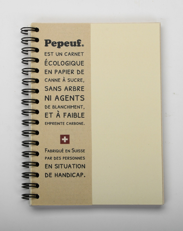 Carnet A6 beige de la marque Pepeuf
