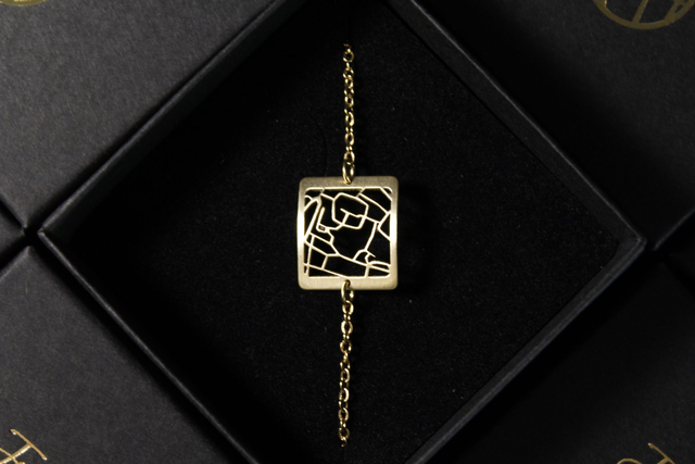 Geneve  Cathedrale | Bracelet carre | Laiton | Dedale