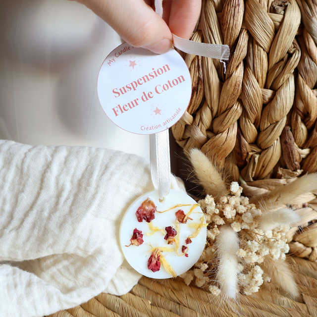 Suspension Parfumée - Fleur de Coton 🌼