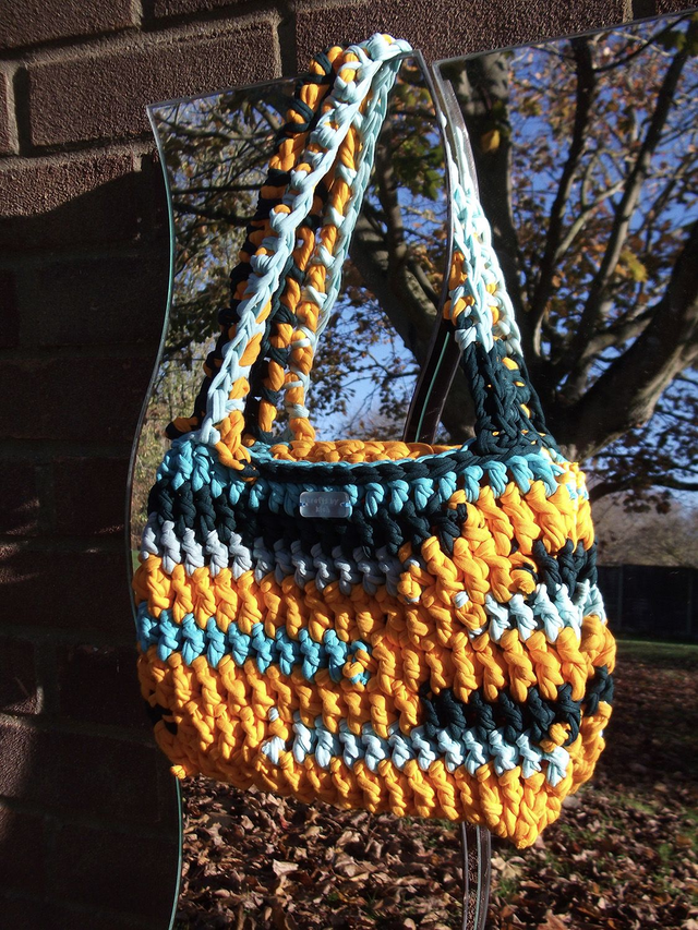 Orange, Turquoise, Blue and Green T-shirt Bag