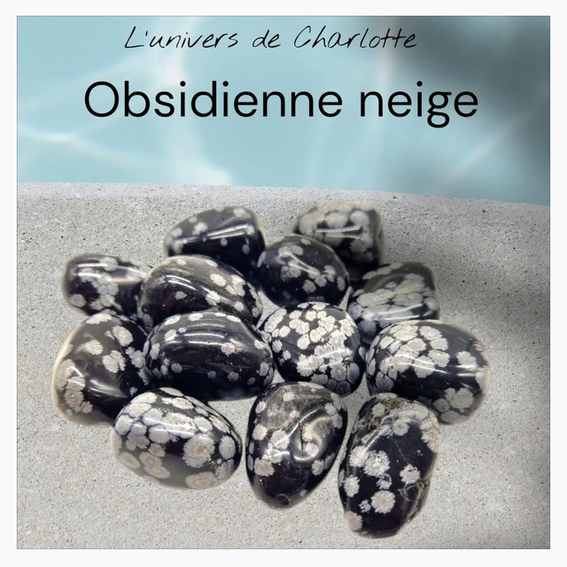 Pierre roulée &quot;Obsidienne neige&quot;