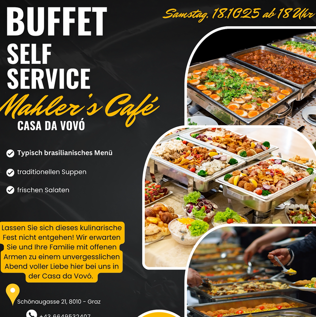 Jantar Buffet Self-Service no Mahler’s Café – Casa da Vovó