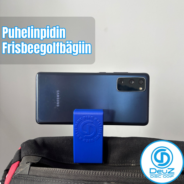 Puhelinpidike Frisbeegolfbägiin