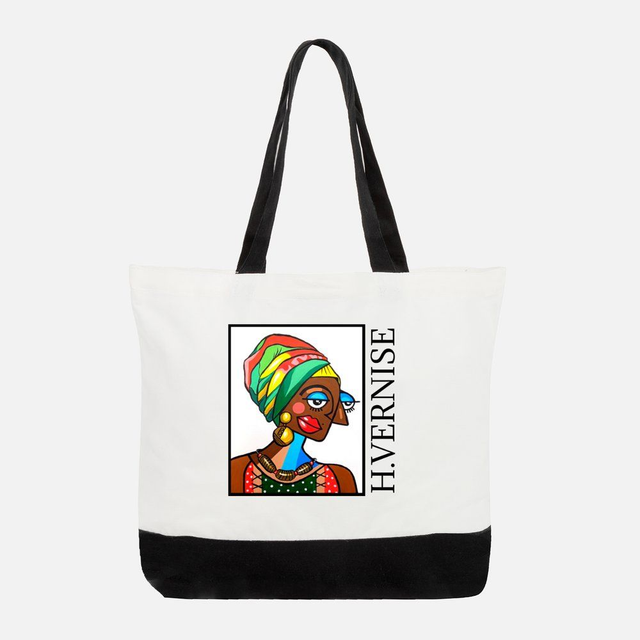 J3-1.2 - Grand sac fourre-tout - Femme d'Afrique
