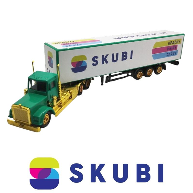 Reklamní kamion s návěsem US tahač - SKUBI.cz - model 1:87 H0