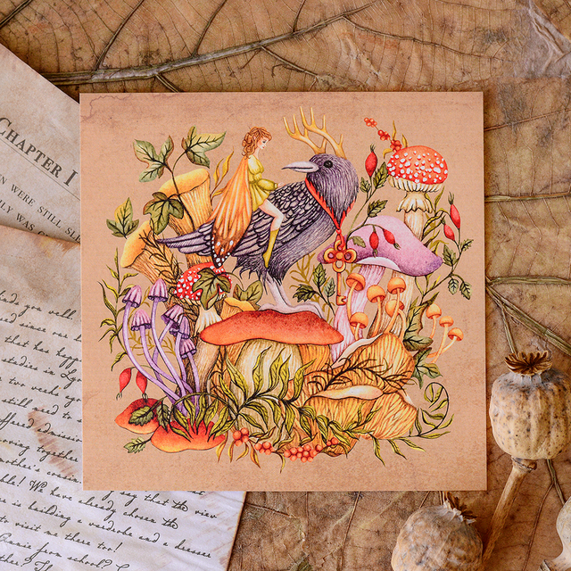 &quot;A Crow Rider&quot; postcard