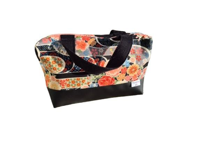 Pivoines et fleurs tissu japonais 