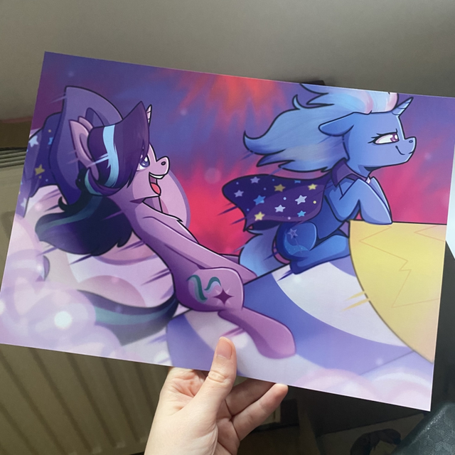 Starlight & Trixie on the rocket | MLP A4 Print