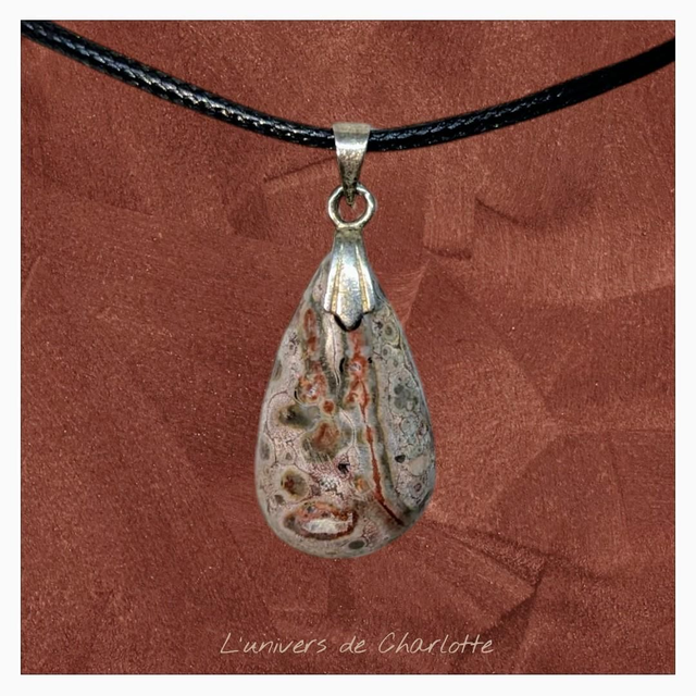 Pendentif &quot;Jaspe léopard&quot; PN-070
