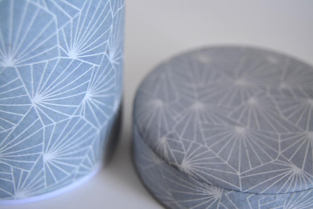 Boîte à Thé motifs géométrique gris
