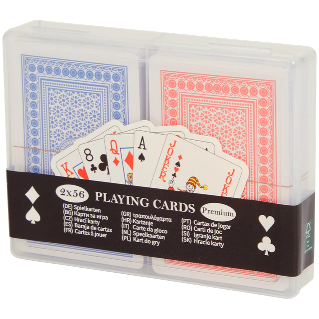 Speelkaarten 2x56st