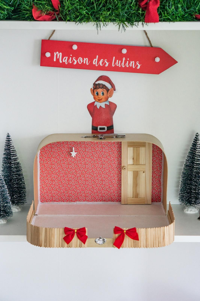 Valise magique - motif sucre d'orge coeurs